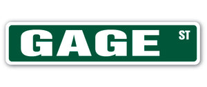 GAGE Street Sign