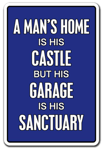 A Man'sIs His Sanctuary Vinyl Decal Sticker