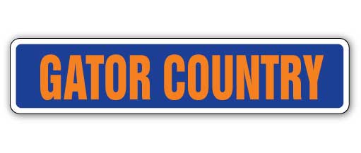 GATOR COUNTRY Street Sign