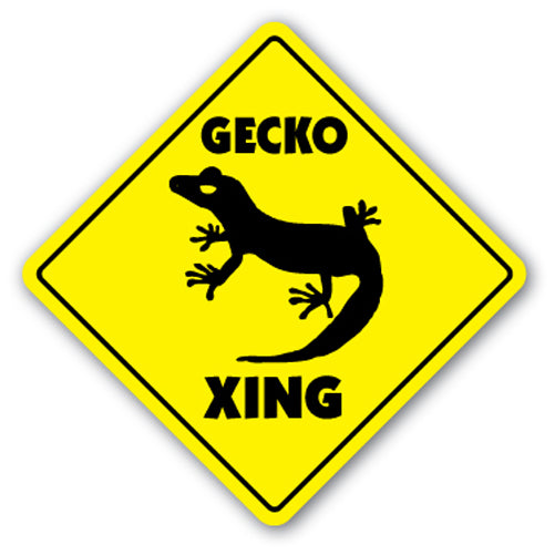 Gecko Crossing Vinyl Decal Sticker