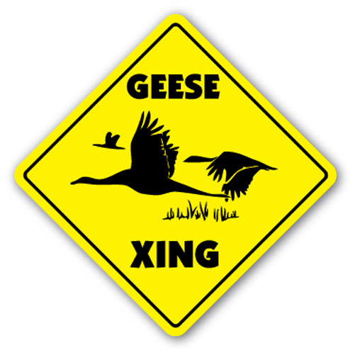 Geese Crossing Vinyl Decal Sticker