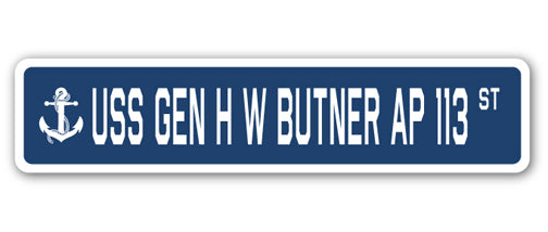 USS Gen H W Butner Ap 113 Street Vinyl Decal Sticker