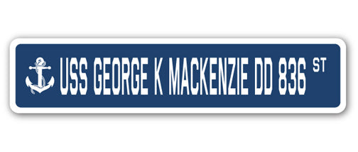 USS George K Mackenzie Dd 836 Street Vinyl Decal Sticker