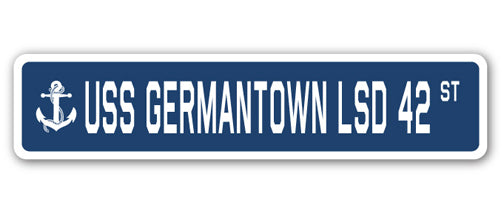 USS Germantown Lsd 42 Street Vinyl Decal Sticker