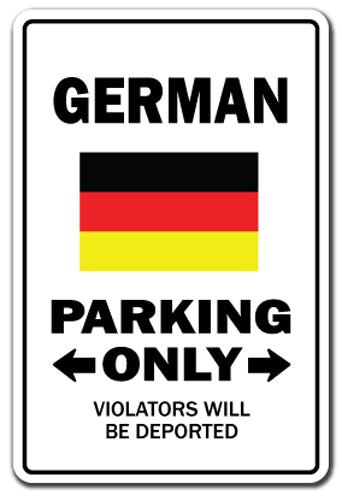 GERMAN Parking Sign