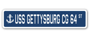 USS Gettysburg Cg 64 Street Vinyl Decal Sticker