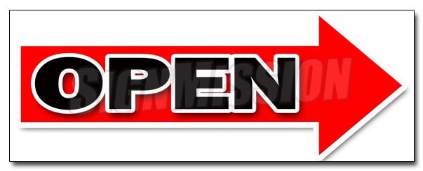 Giant Right Open Arrow Decal