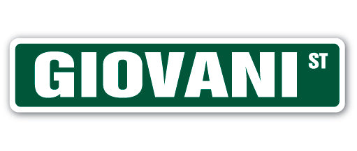 GIOVANI Street Sign