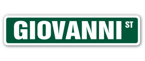 GIOVANNI Street Sign