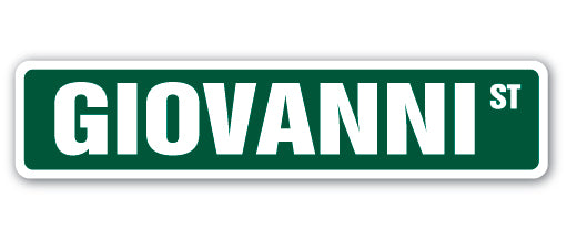 GIOVANNI Street Sign