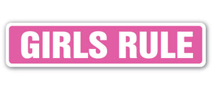 Girls Rule Street Vinyl Decal Sticker