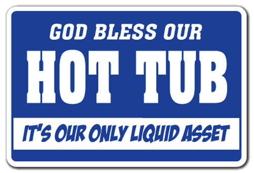 God Bless Our Hot Tub Vinyl Decal Sticker