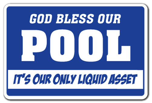 G O D Bless Our Pool Vinyl Decal Sticker