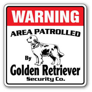 GOLDEN RETRIEVER Security Sign