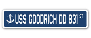 USS Goodrich Dd 831 Street Vinyl Decal Sticker