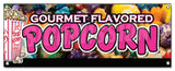 Gourmet Flavored Popcorn Banner