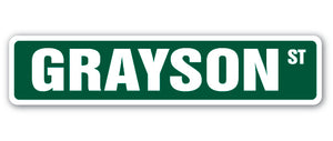 GRAYSON Street Sign