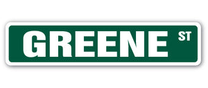 GREENE Street Sign