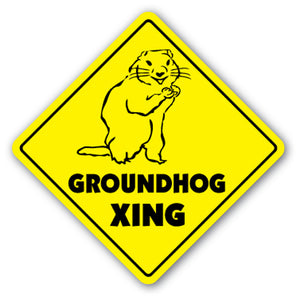 Groundhog Crossing Vinyl Decal Sticker