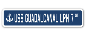 USS Guadalcanal Lph 7 Street Vinyl Decal Sticker