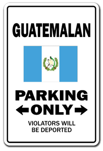 Guatemalan Parking Vinyl Decal Sticker