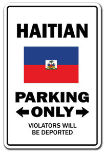 Haitian Parking Vinyl Decal Sticker