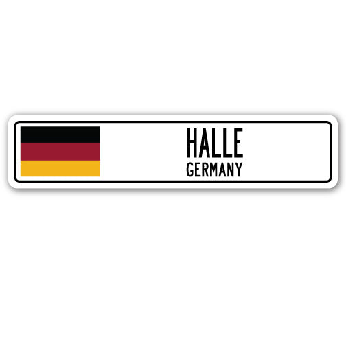 HALLE, GERMANY Street Sign