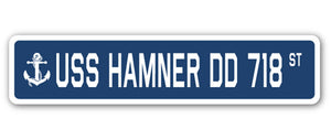 USS Hamner Dd 718 Street Vinyl Decal Sticker