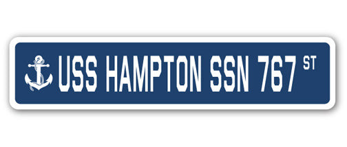 USS Hampton Ssn 767 Street Vinyl Decal Sticker