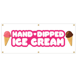 Hand Dipped Ice Cream Banner