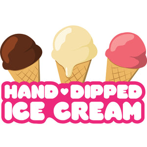 Hand Dipped Ice Cream Die Cut Decal