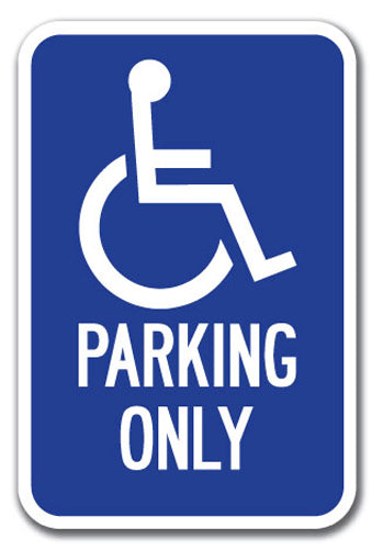 Parking Only with Handicapped Symbol