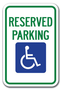 Reserved Parking with Handicapped Symbol