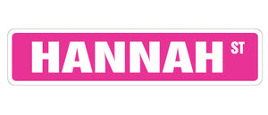 Hannah Street Vinyl Decal Sticker