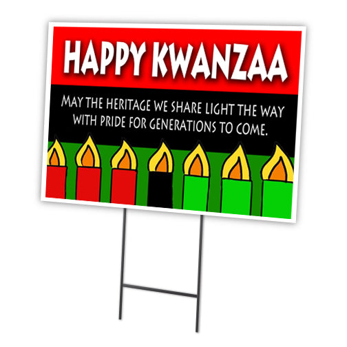 HAPPY KWANZA MAY THE HERITAGE WE SHARE LIGHT