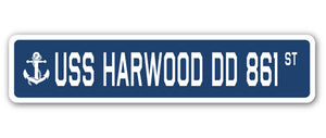 USS Harwood Dd 861 Street Vinyl Decal Sticker