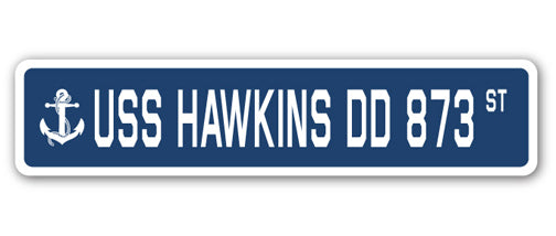 USS Hawkins Dd 873 Street Vinyl Decal Sticker