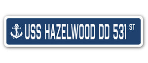 USS Hazelwood Dd 531 Street Vinyl Decal Sticker