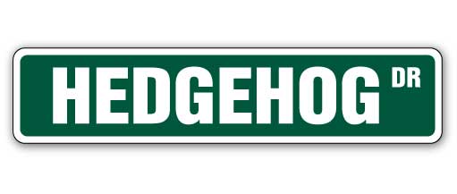 Hedgehog Street Vinyl Decal Sticker