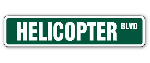 Helicopter Street Vinyl Decal Sticker