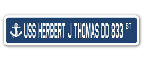 USS Herbert J Thomas Dd 833 Street Vinyl Decal Sticker