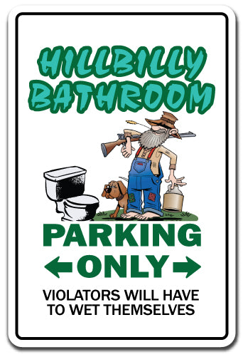 Hillbilly Bathroom Vinyl Decal Sticker