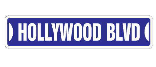HOLLYWOOD BLVD Street Sign