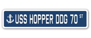 USS Hopper Ddg 70 Street Vinyl Decal Sticker