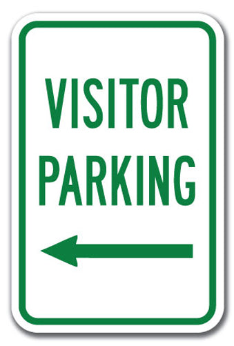 Visitor Parking with left arrow