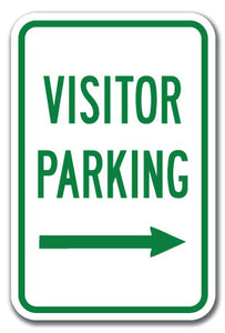 Visitor Parking with right arrow