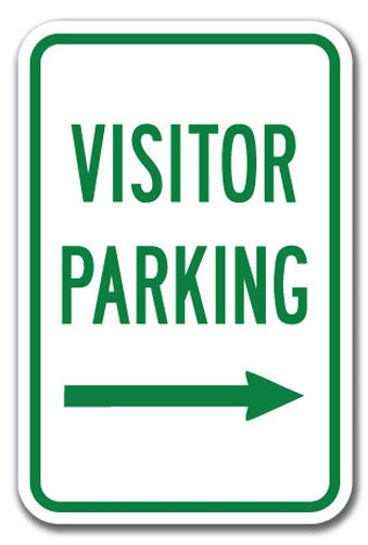 Visitor Parking with right arrow