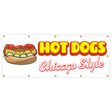 Hot Dogs Chicago Style Banner