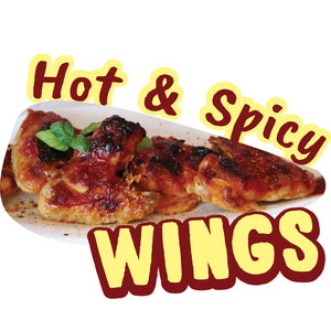 Hot & Spicy Wings Die Cut Decal