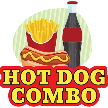 Hot Dog Combo Die Cut Decal